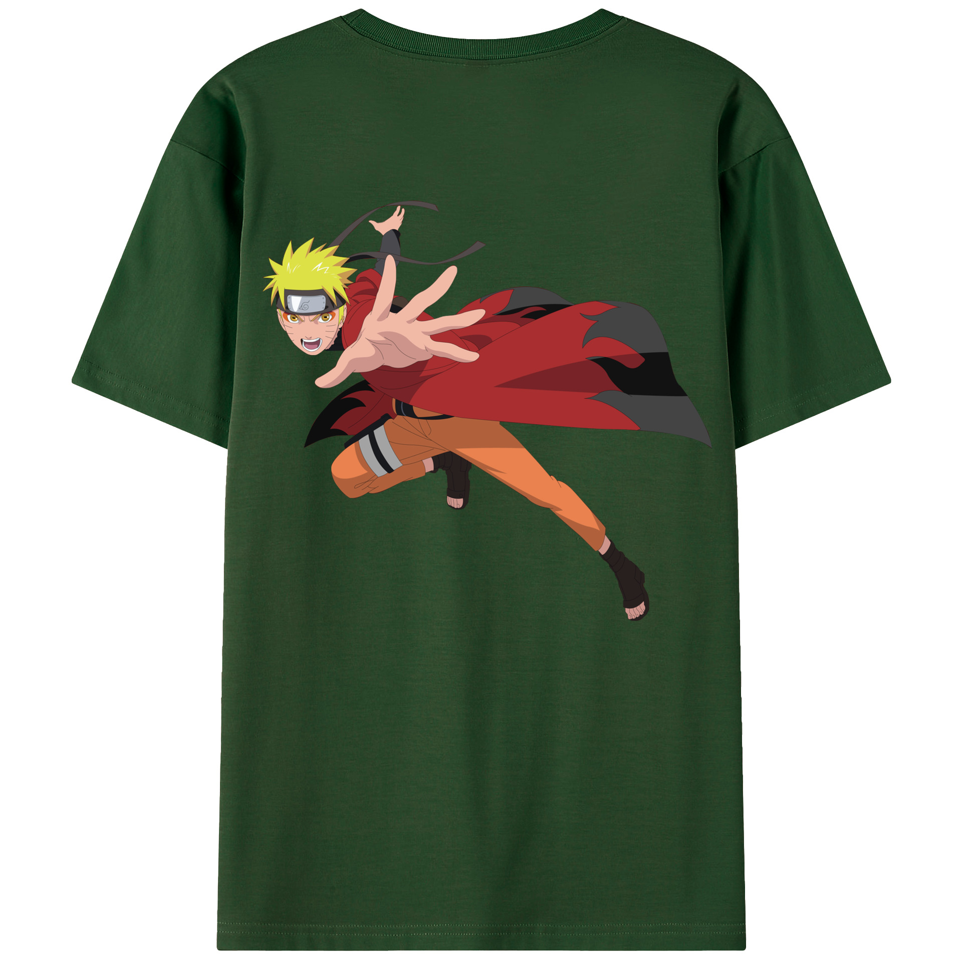 （画像用） NARUTO -ナルト- うずまき ナルト Uzumaki Naruto 綿100％半袖Tシャツ（背面プリント）